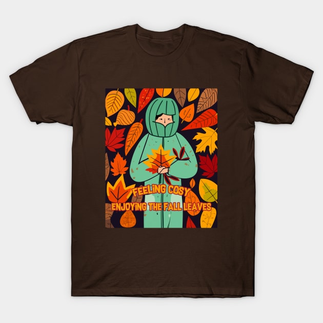 Enjoying the Fall Leaves T-Shirt by Kingrocker Clothing